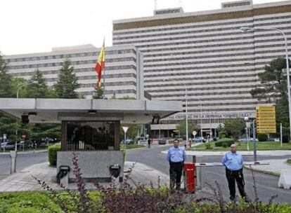 Hospital militar Gómez Ulla, en Madrid, donde están ingresados los seis alumnos de la academia castrense.