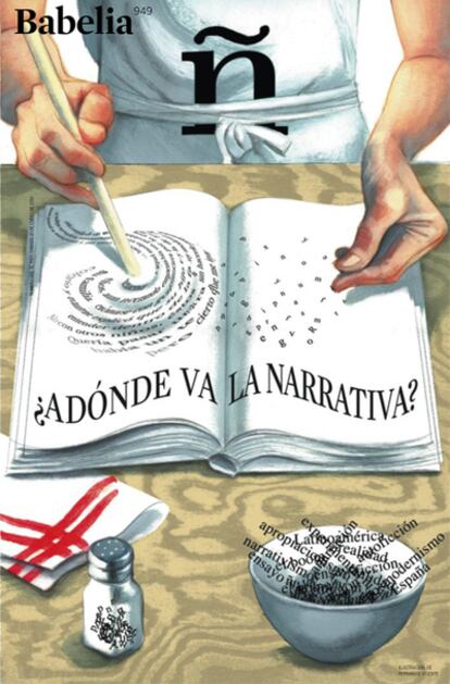 Portada del número 949 de Babelia, dedicada esta semana al debate entre escritores sobre el futuro de la narrativa