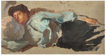 Mujer dormida, atribuida a Emilio Sala Francés.