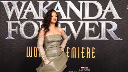 Rihanna durante la presentación de 'Black Panther: Wakanda Forever' en Los Ángeles el pasado 26 de octubre.