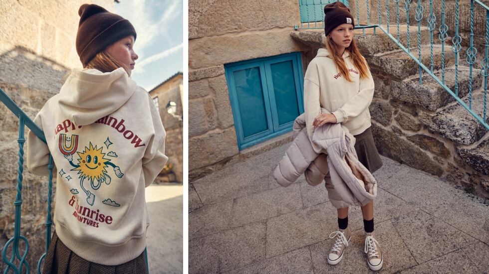 Sudadera con estampado en la espalda.