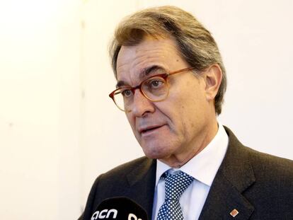 Artur Mas reacting to the court decision in the Palau case.