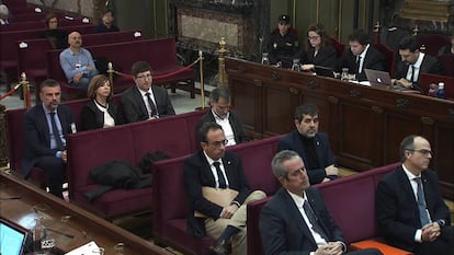 Els líders independentistes al banc dels acusats del Suprem.