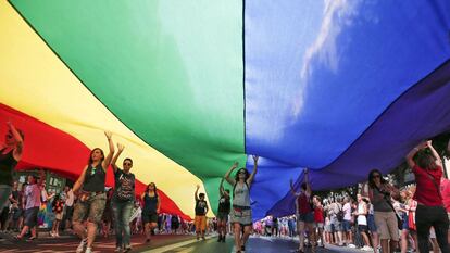 Manifestación del Orgullo Gay en Valencia, de 2019.