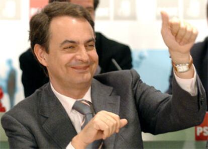 Zapatero, esta mañana en el Comité Federal del PSOE.