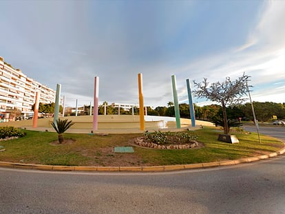 Fuente de Teatinos en Málaga, en el barrio de Teatinos.