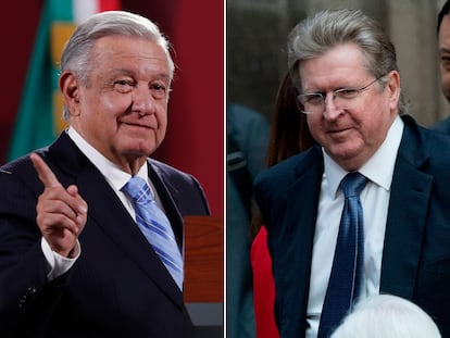 El presidente de México, Andrés Manuel López Obrador, y el empresario Germán Larrea.