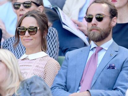 Pippa Middleton y James Middleton, en Wimbledon.