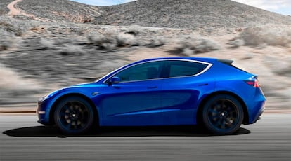 Tesla hatchback render 