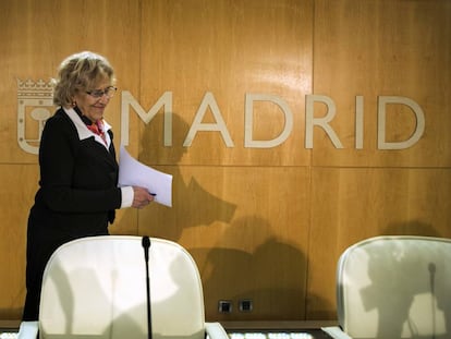 Manuela Carmena, en una rueda de prensa el pasado 18 de diciembre.