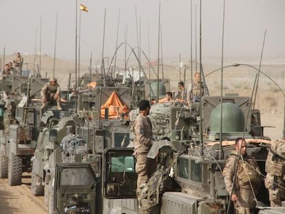 Llegada a la base de Herat de los &uacute;ltimos soldados de Qala- i- Naw, en 2013.