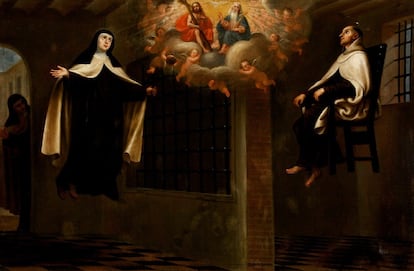 'Levitación de Santa Teresa y San Juan de la Cruz en la encarnación de Ávila', de José García Hidalgo.