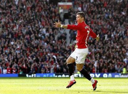 Cristiano Ronaldo celebra la consecución de su gol.