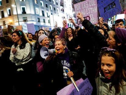 Manifestación por el día de la mujer, el pasado 8 de marzo, en Madrid.