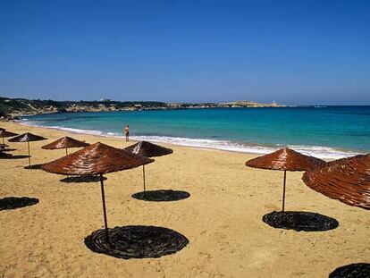 Una de las playas de la península de Karpas, extensa lengua de tierra al noreste de la isla de Chipre.