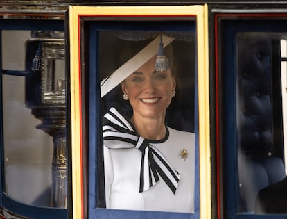 Kate Middleton a su llegada a Trooping the Colour.