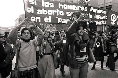 Manifestación a favor del aborto en Madrid el 5 de mayo de 1978.