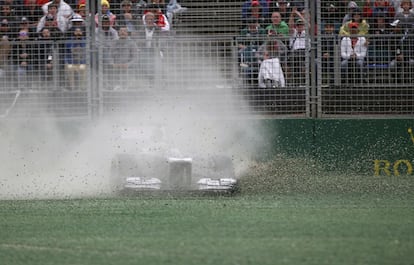 Salida de pista de Pastor Maldonaldo piloto de Williams