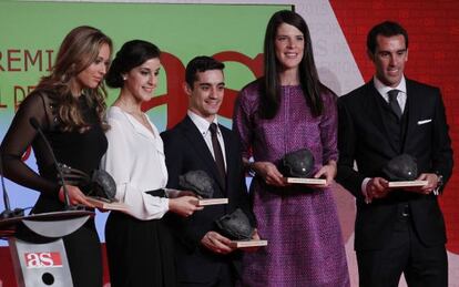 Badosa, Marín, Fernández y Beitia, anoche en la gala.