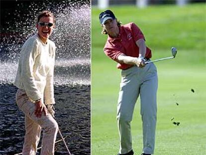 Paula Martí (a la izquierda) y Annika Sorenstam.