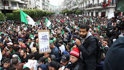 Manifestación contra el régimen argelino el pasado mes de abril en Argel.