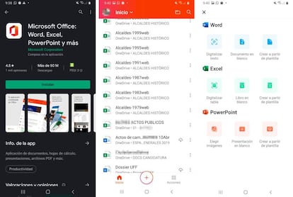 Microsoft Office unificado en Android.