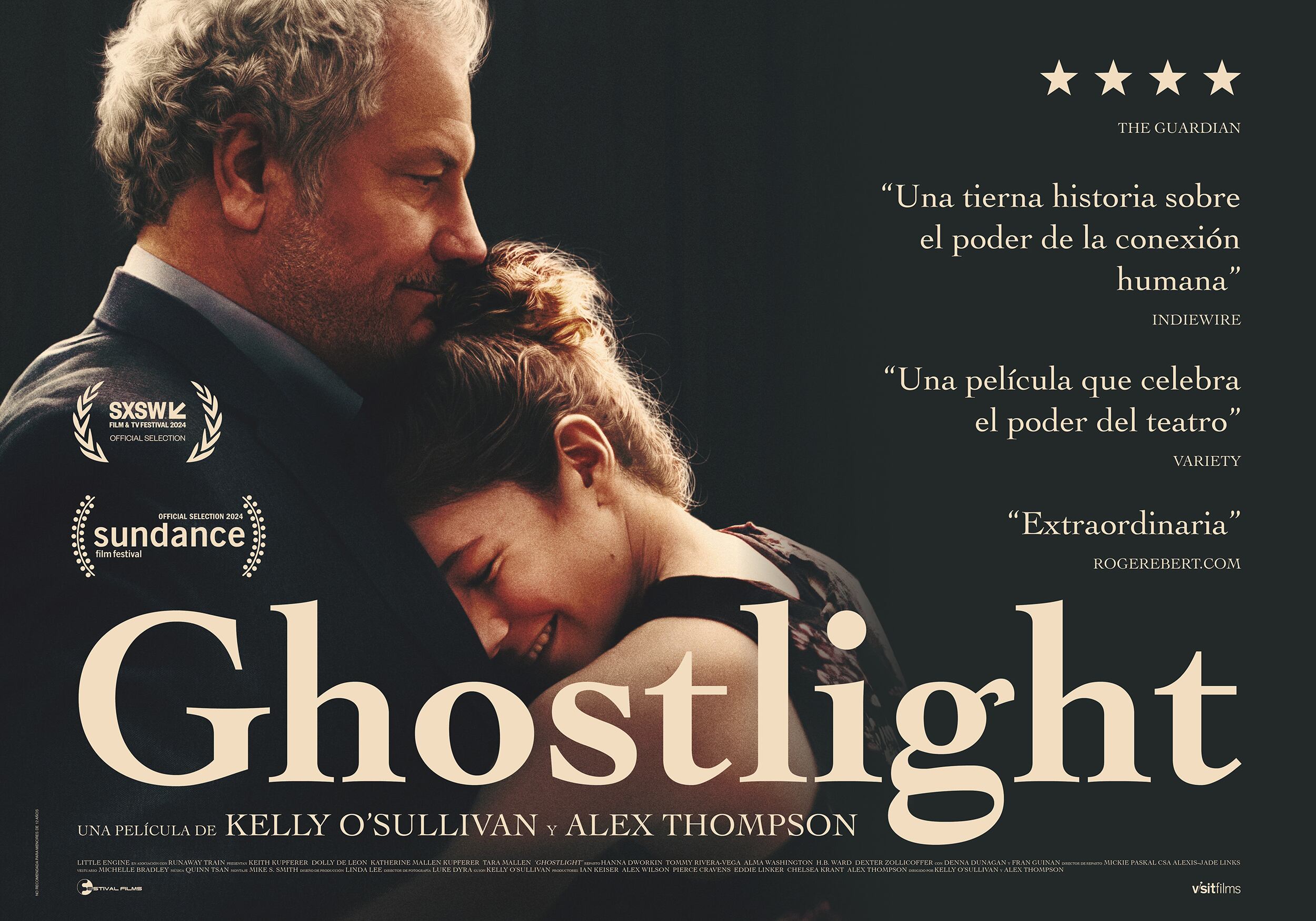 Cartel promocional de 'Ghostlight, una película de Kelly O'Sullivan y Alex Thompson que se estrena en cines el 28 de marzo.
