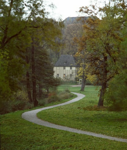 Casa de Goethe en el parque de Ilm, en las inmediaciones del lugar donde se construyó el campo de Buchenwald.  