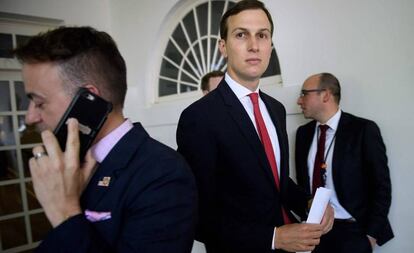 El asesor y yerno de Trump, Jared Kushner, el día 16 en la Casa Blanca.