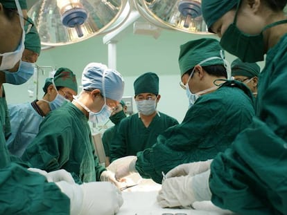  Operación de trasplante de órgano. 