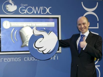 Jenaro Garc&iacute;a, en el estreno de Gowex en el MAB.