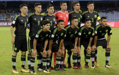 El equipo de México durante el Mundial en India.