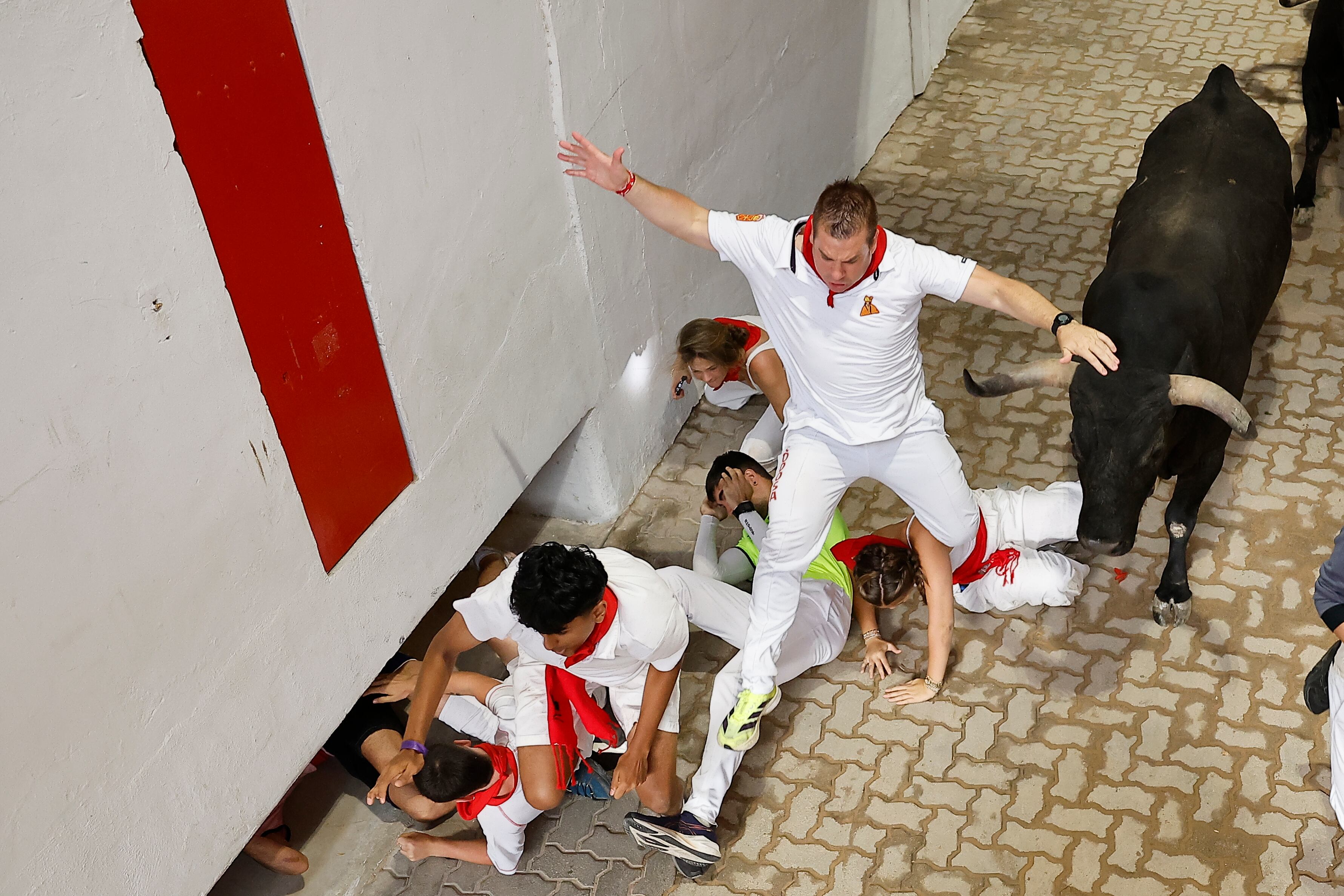 Séptimo encierro de San Fermín 2026, en imágenes