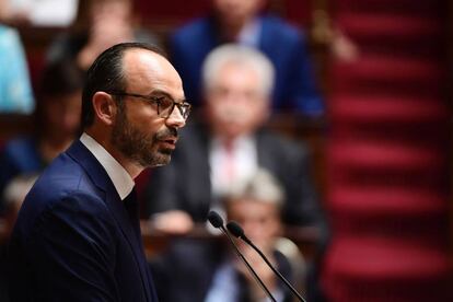 Édouard Philippe, este martes en la Asamblea Nacional.