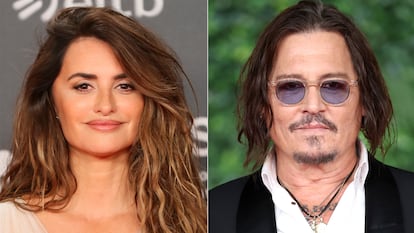Johnny Depp y Penélope Cruz en el Museo Reina Sofía