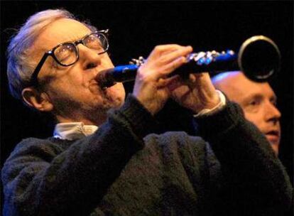 Woody Allen tocaba el clarinete en un concierto en A Coruña el pasado enero.