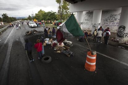 El bloqueo en Nochixtlán en junio pasado.