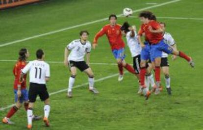 Encuentro de la selección española en el Mundial de Sudáfrica.