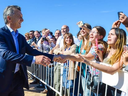 El presidente argentino, Mauricio Macri, durante un acto en Luj&aacute;n. 