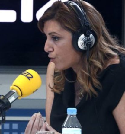 Susana Díaz, durante la entrevista.