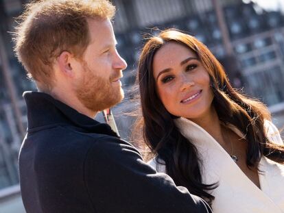 Enrique de Inglaterra y Meghan Markle, duques de Sussex, en los Juegos Invictus celebrados en La Haya (Países Bajos), el 17 de abril de 2022.