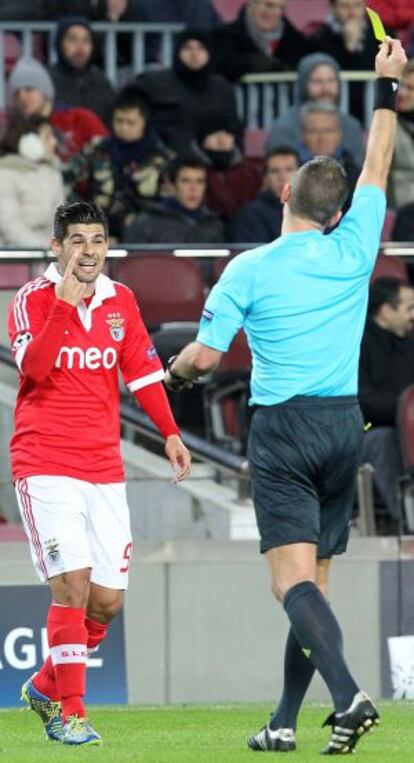 Nolito, con el Benfica en Liga de Campeones.