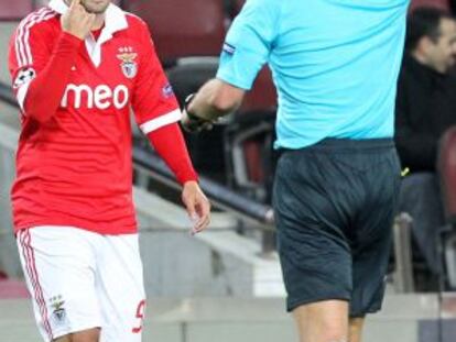 Nolito, con el Benfica en Liga de Campeones.