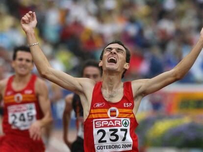 Jes&uacute;s Espa&ntilde;a, al proclamarse campe&oacute;n de Europa en Gotemburgo 2006.