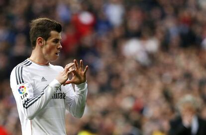 Bale celebra su gol, el segundo del Madrid.