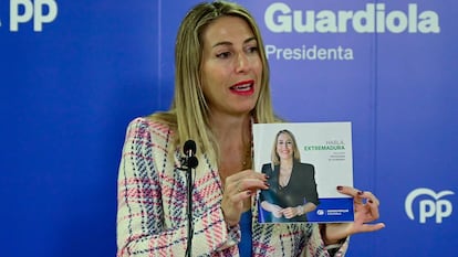 María Guardiola, el miércoles, en Mérida.