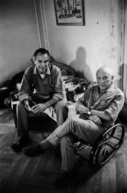 Duncan y Picasso en 1960, fotografiados por Gjon Mili.