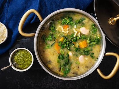 Sopa minestrone verde o genovesa