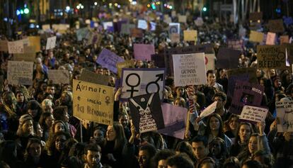 Una de las manifestaciones del Día de la Mujer. 