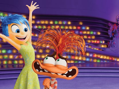 Joy and Anxiety, in an image from 'Inside Out 2'.